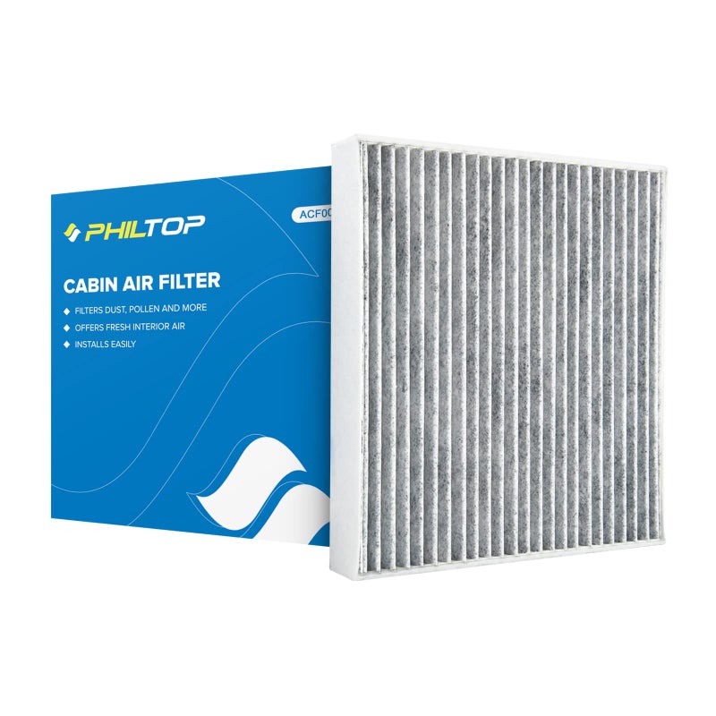 PHILTOP استبدال فلتر هواء المقصورة من PHILTOP لفلتر الهواء كورولا 2002-2008 ماتريكس 2003-2008 Premium ACF009(CF10133) فلتر المقصورة مع فلتر الكربون المنشط حتى رائحة حبوب اللقاح والغبار - Image 1